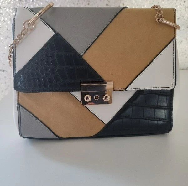 Petit Sac Bandoulière Femme Dessin Géométrique Neuf