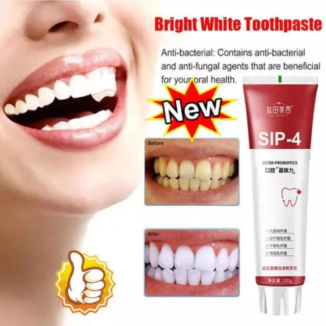 Pasta dental probiótica SIP-4, SIP-4 pasta de dientes blanqueamiento 100 g ^