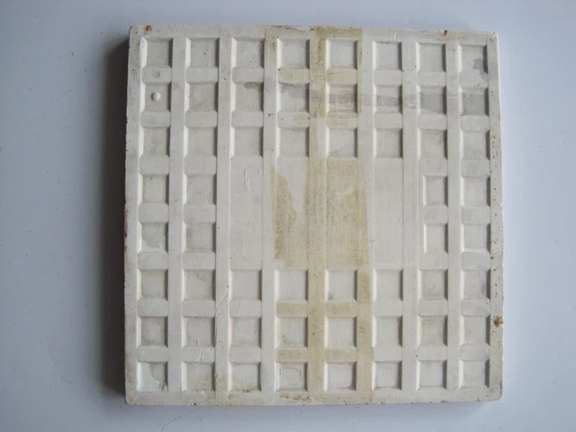 Antique Blue On White Aesthetic Transfer Print Wall Tile  With Central Rose 2