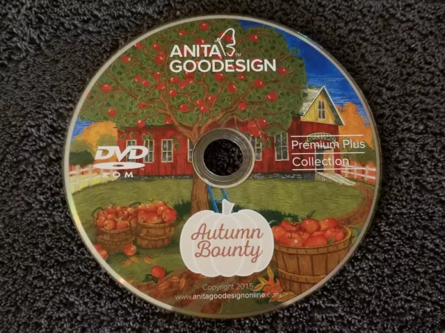 Anita Goodesign Premium Plus Autumn Bounty Embroidery Machine CD (CD ONLY) 3