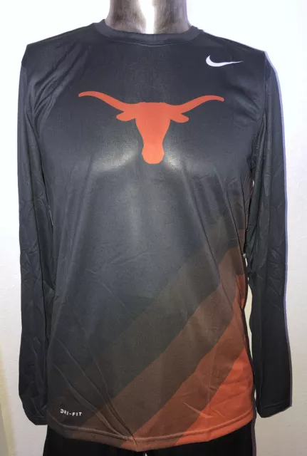 Nike Texas Longhorns Gray Sideline Gradient Dri Fit Legend Shirt New