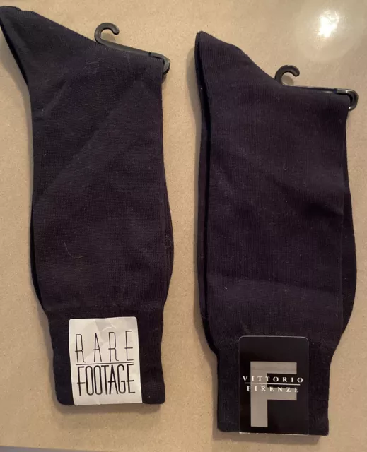 Cotton Men’s Smooth Toe Black Dress Socks - 2 pair NWT
