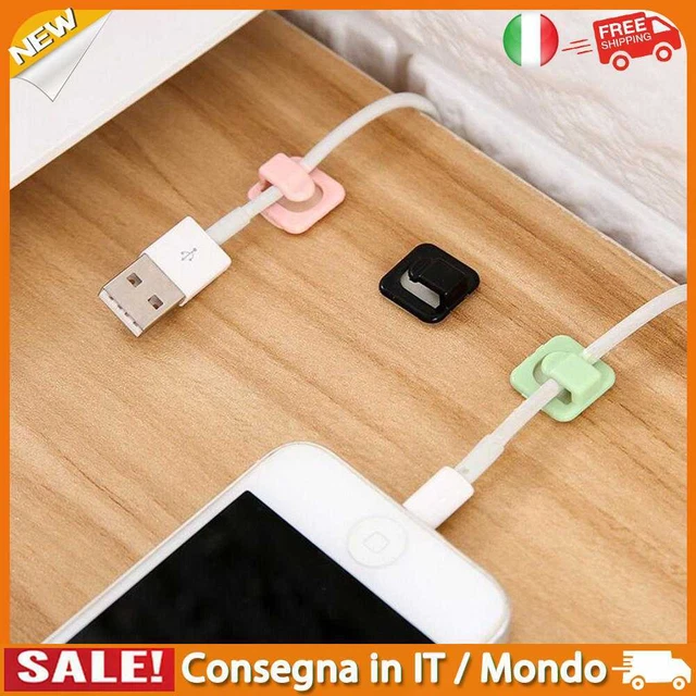 IT 18pcs/set Self-adhesive Wire Cable Organizer Retainer Clamps Lines Fixed Clip