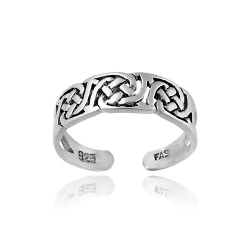 .925 Sterling Silver Irish Celtic Knot Toe Ring