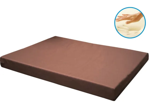 Waterproof Memory Foam Pet Dog Bed for Small Medium to Extra Large Crate Brown