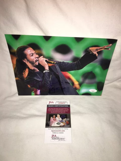 Gyptian Reggae Autographed Signed  8x10 photo With COA from JSA !!! Hold Yuh