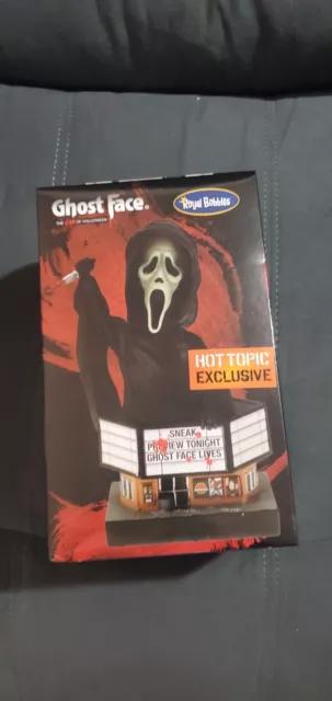 Royal Bobbles Glow-In-The Dark Ghost Face Bobblehead Scream Horror Exclusive NEW