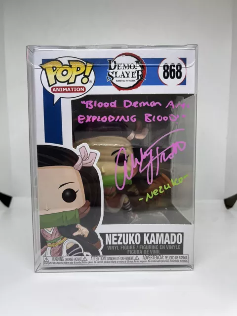 Funko Pop! Anime Demon Slayer Nezuko Kamado Signed By Abby Trott COA JSA AUTO