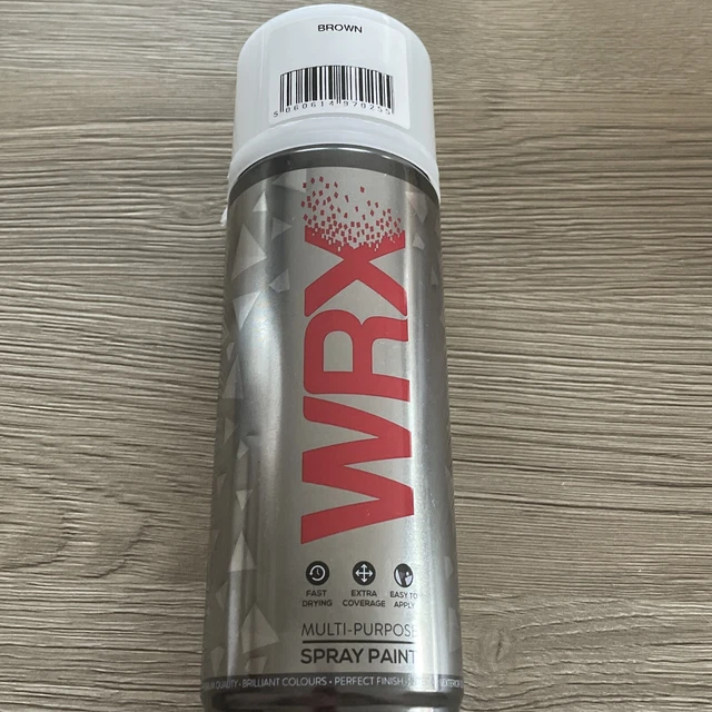 Nuova vernice spray aerosol WRX a base di solvente ad asciugatura rapida multiuso 400 ml marrone