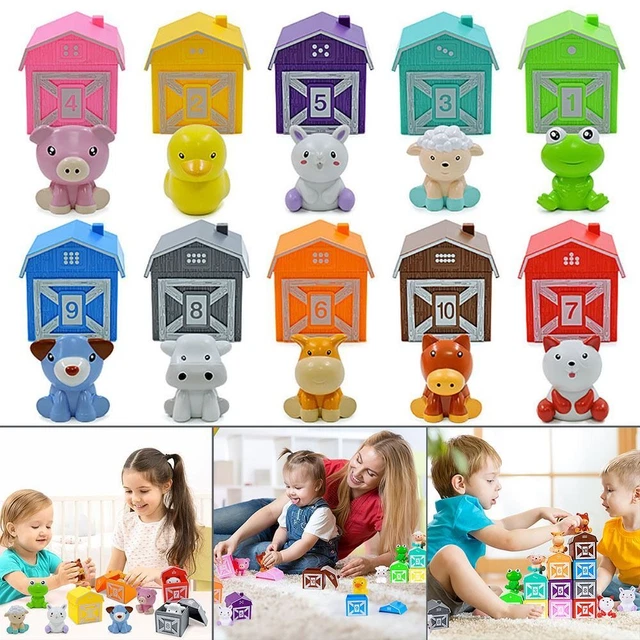 Early Education Montessori Toy Stacking Hand Puppet Toy Farm Animals Toy