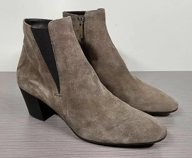 Aquatalia Faylynn Weatherproof Suede Bootie, Taupe, Womens Size 6.5