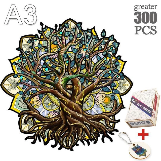 Chameleon Animal 3D Jigsaw Puzzle Wooden Game Adult Children Halloween Toy Gifts
