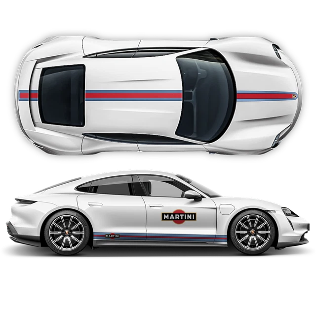 THIN MARTINI STYLE Racing Stripes Set, for Taycan $493.35 - PicClick CA