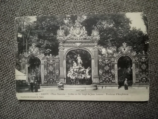 Cpa Nancy Place Stanislas Grilles En Fer Forgé De Jean Lamour Fontaine D Amphitr