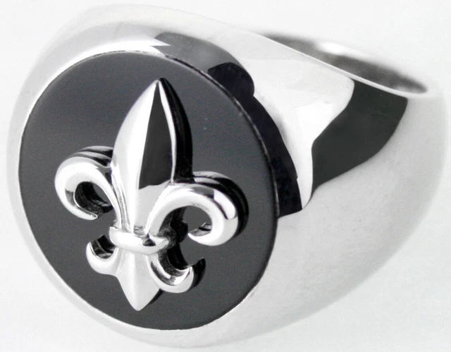 TALISMAN JEWELLERY Ciondolo in argento con fiore di Lys e zircone bianco - Simbolo Realeza Francese - Simbolo Medievale e Argento, colore: bianco, cod. FL-0831