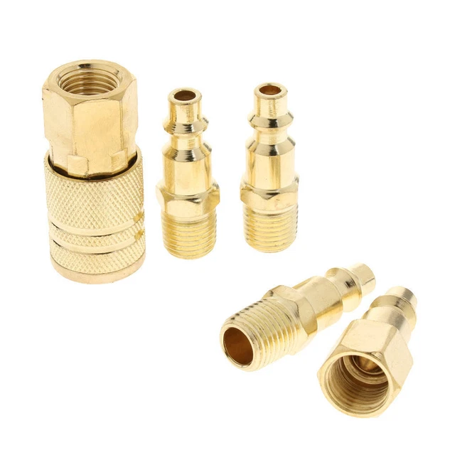 Set da 5 pezzi 1/4 "NPT Connettore rapido aria Accoppiatore tubo linea aria