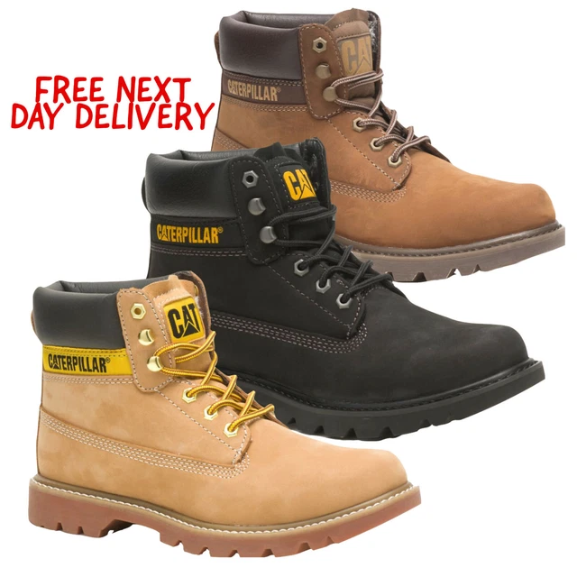 MENS CATERPILLAR COLORADO Cat Leather Ankle Casual Boots Durable