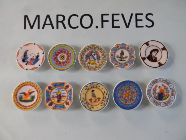 FEVES SERIE COMPLETE : LES ASSIETTES DE QUIMPER 2014 ( Tir 2 )