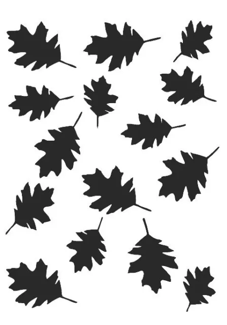 Stencils Crafts Templates Scrapbooking Stencil Leaf Floral   58  A4 Mylar