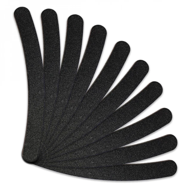 Vivezen - Lot de 30 limes à ongles banane premium - Grain 80/80 - Noir