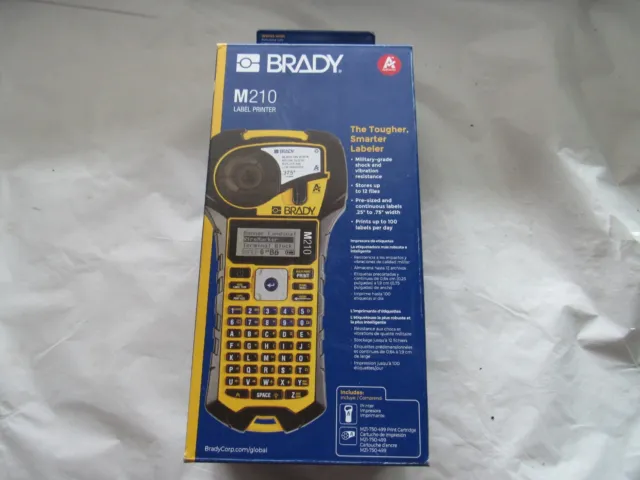 Brady M210 Portable Label Printer with Rubber Bumpers, Multi-Line Print, 6 to 40