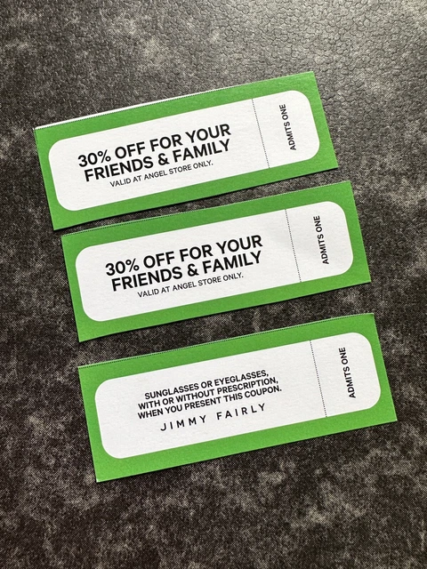 Jimmy Fairly Sunglasses or Prescription Eyeglasses 30% Off Discount Voucher