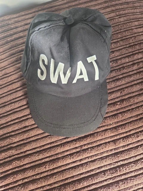BLACK SWAT POLICE Theme Baseball Cap Adult Unisex Masquerade Costume ...