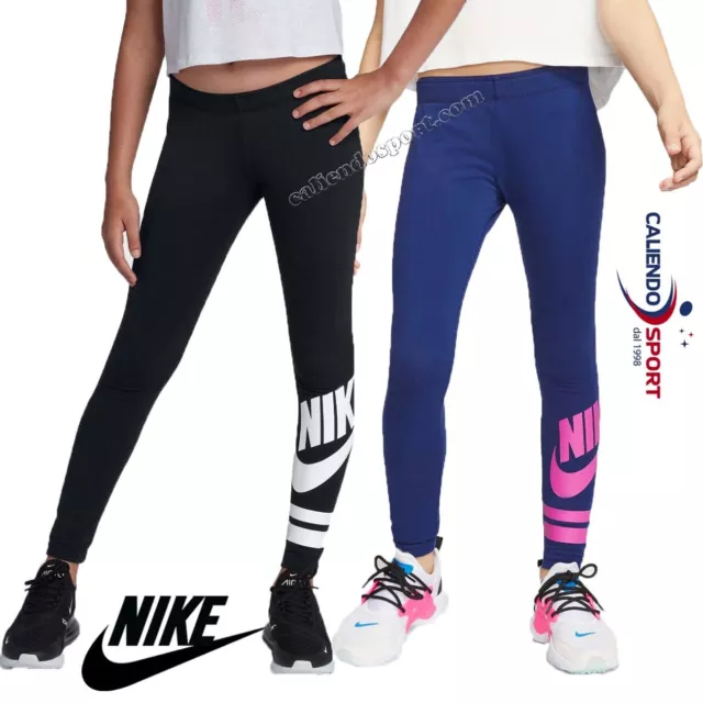 Leggings Ragazze Nike 939447 Blu Nero Sportswear