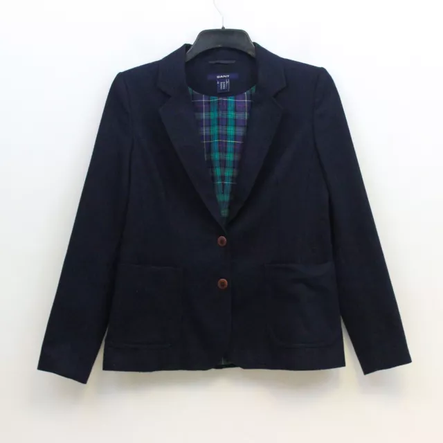 GANT Femmes US 8 Blazer UK 12 Laine Ue 38 Veste Habillé Bleu Marine Costume Haut