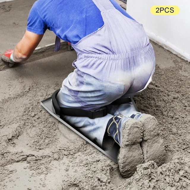 CONCRETE KNEE BOARDS Stainless Knee Sliders 28" x 8" 2 Pair Finishing