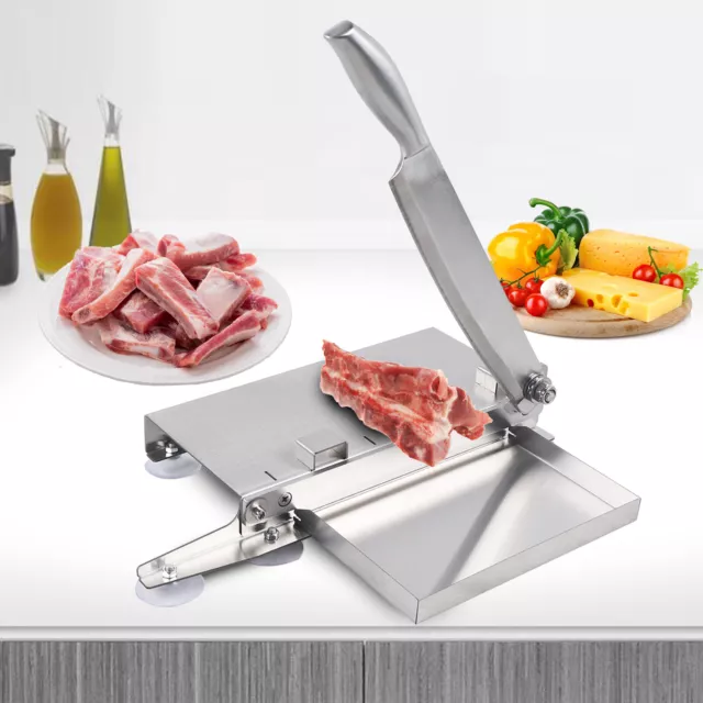Manual Stainless Steel Meat Slicer Household Small Ribs Cutter Cutting Machine