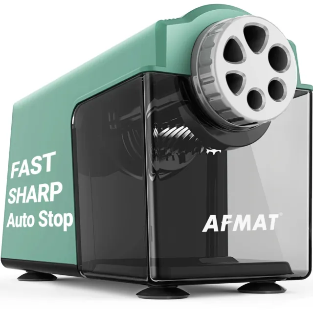 Electric Pencil Sharpener Heavy Duty, 6-Hole Classroom Pencil Sharpener for 6...