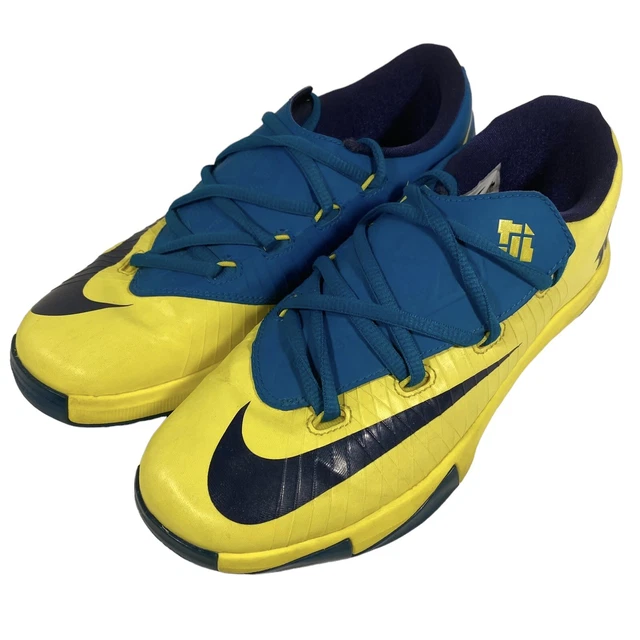 Nike Kevin Durant KD VI 599478-801 Yellow Basketball Sneakers Kid’s Sz 3Y