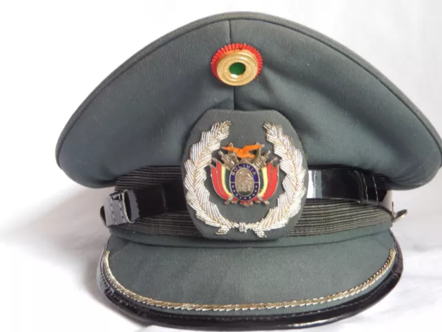 BOLIVIA Military Cap Visor with Metal badge Hat Army Bolivian