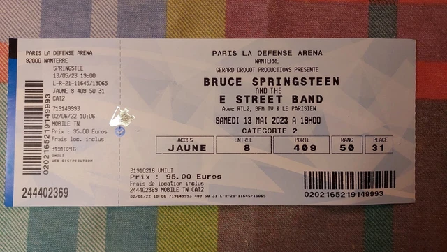 Biglietto Springsteen Concerto Parigi 13/05/23