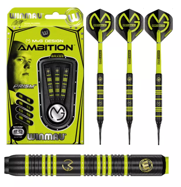 Winmau Darts - Michael van Gerwen MvG Ambition 20g (Soft Dart) Dartpfeile