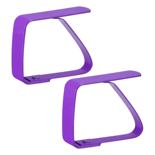 Tablecloth Clips 50mm x 40mm 420 Stainless Steel Table Cloth Holder Purple 2 Pcs