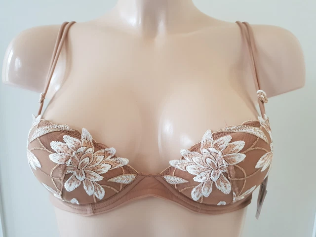 Soutien-gorge Push-up Aubade Magic Blossom - Taille 85E - Rouge Passion - Neuf Avec étiquettes (Ref. EA18)