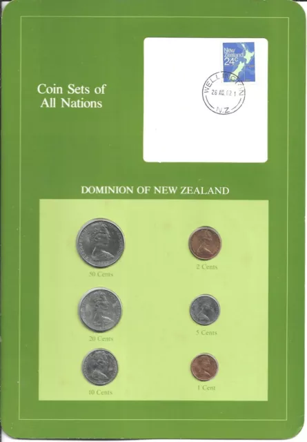 Coins Of All Nations - New Zealand   - 6 Coin Set - 1980-1981  (Coan 71)