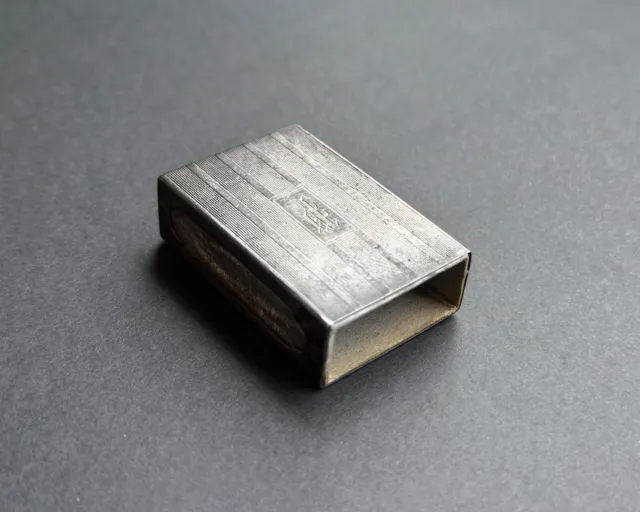 Vintage Sterling Silver Match Safe Case monogrammed 1,5” * 1”
