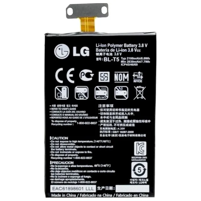 Lg Batteria Originale Litio Bl-T5 Dedicata Google Nexus 4 E960 2100 Mah Nuova