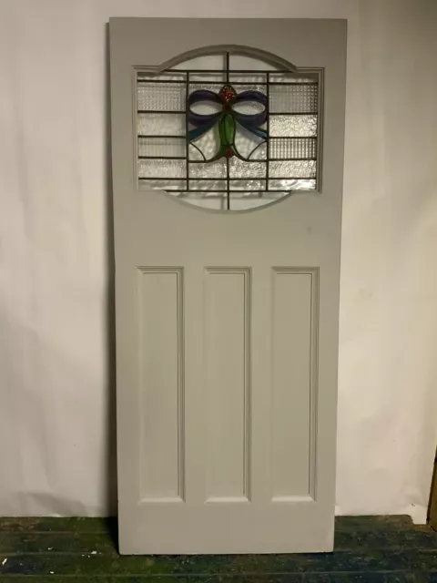 XSG 30 (33 1/4 X 79 1/2) Fully Restored 1930’s Period Stained Glass Front Door