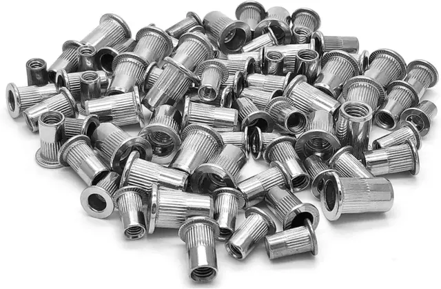 Total 100 Pcs M4 X 25, M5 X 25, M6 X 25, M8 X 25 En Acier Inoxydable Fileté Rive