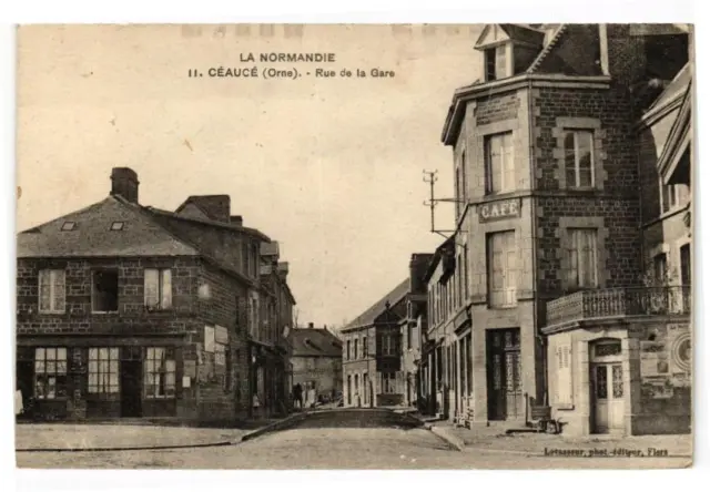 CPA La normandie - CEAUCE (ORNE) - Rue de la gare (195578)