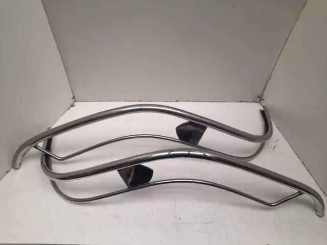 Lambretta Series 1 & 2 Rivestimento doppio paragambe 2 Pezzi Acciaio Inox