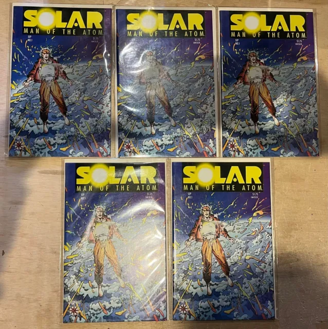 SOLAR MAN OF THE ATOM 1991 #1 x 5 COPIES / 1ST PRINT VALIANT BARRY SMITH COVER