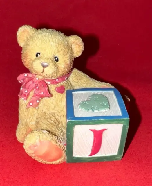 1995 Enesco ~ Cherished Teddies Alphabet Bear~ Priscilla Hillman ~ LETTER "J"