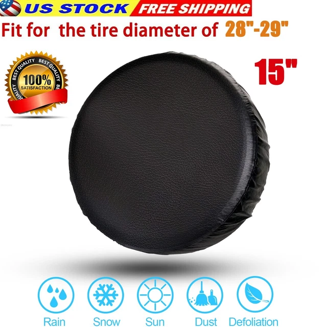 15 & UNIVERSAL Spare tire tyre Wheel Cover Black Weatherproof UV Tire