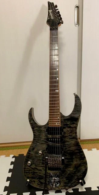 Ibanez RG870QMZL Lefty Electric Guitar Black Ice 24F Quilted Maple top