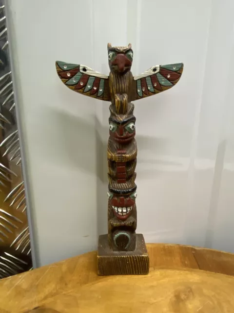 Canadian Made Native American Totem Pole Eagle